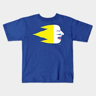 Flying Head - Yellow Kids T-Shirt